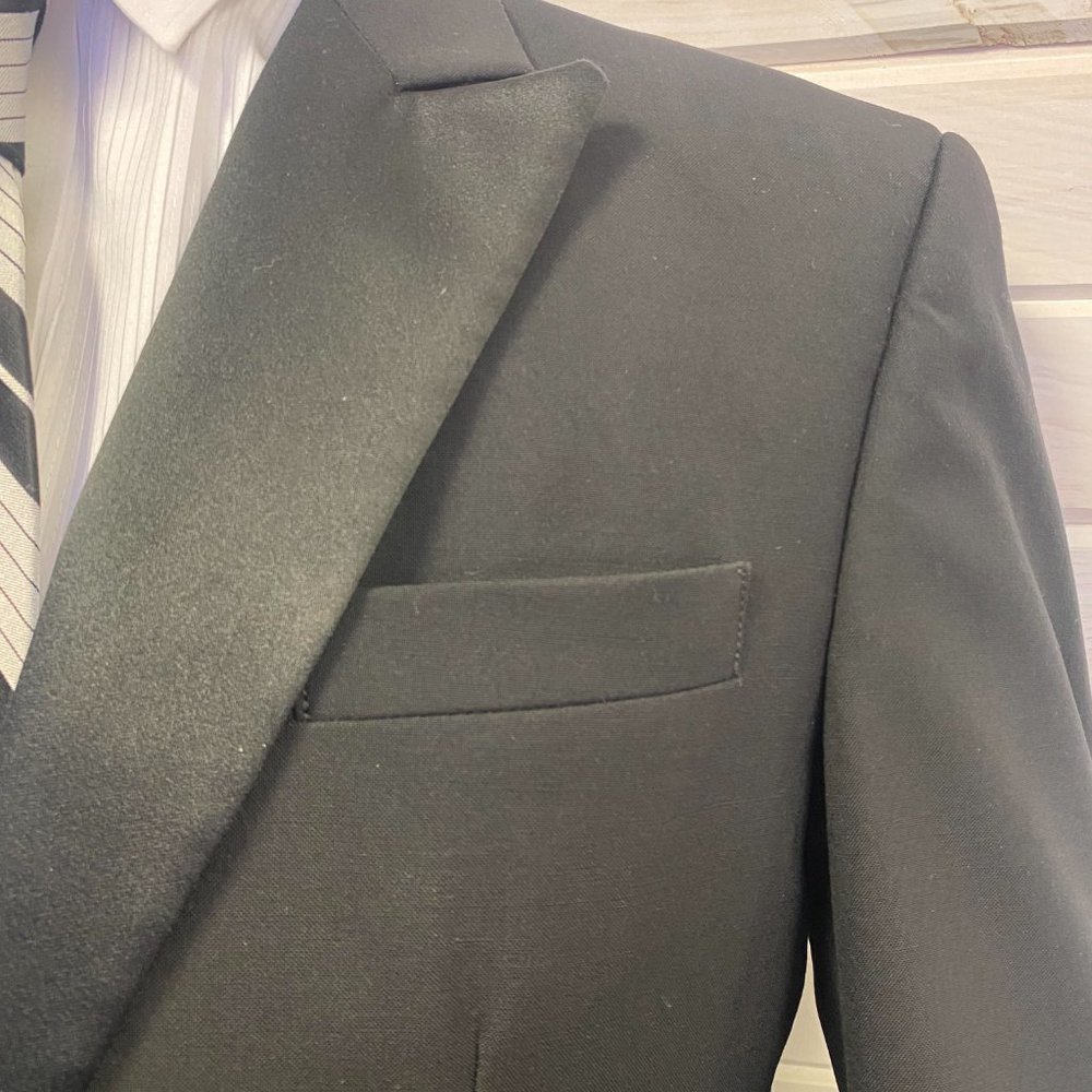 Men's Jean Ives Black Tuxedo Single Button Jacket -Weddings Affordable Tux-Prom - Picture 6 of 10